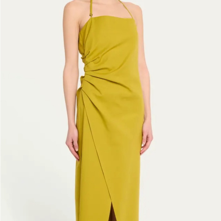 A.L.C. Charlotte Gathered Halter Midi Dress - Nwt